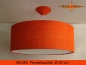 Preview: Lounge lamp WILMA Ø 50 cm pendant lamp with light edge canopy orange jute