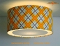 Preview: Ceiling lamp of vintage fabric SUNNY Ø 50 cm with diffuser