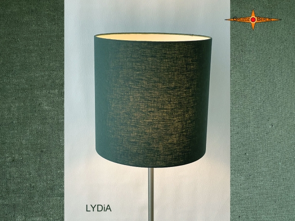 Grüner Lampenschirm LYDiA Ø35 H 34 cm aus Leinen